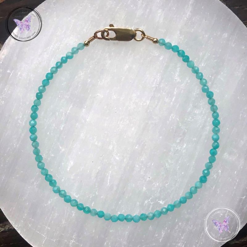 Amazonite Micro Faceted Beaded Bracelet